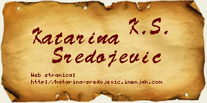 Katarina Sredojević vizit kartica